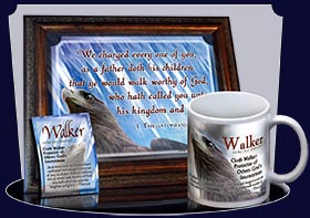 PC-AN47, Name Meaning Card, Wallet Sized, with Bible Verse eagle hawk bird walker