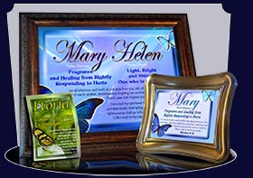 PC-BF02, Name Meaning Card, Wallet Sized, with Bible Verse butterfly blue mary