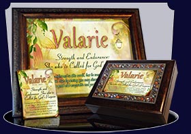 PC-BF18, Name Meaning Card, Wallet Sized, with Bible Verse fairy fairytale storybook lamp light butterfly valarie