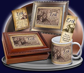 PC-CA01, Name Meaning Card, Wallet Sized, with Bible Verse erik boy scouts stamp collecting