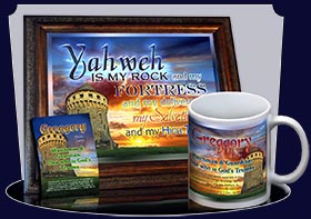 PC-SC02, Name Meaning Card, Wallet Sized, with Bible Verse, personalized, scenery castle keep Greggory