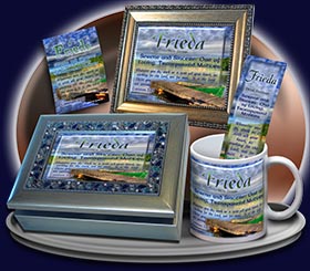 PC-SC06, Name Meaning Card, Wallet Sized, with Bible Verse, personalized,dock lake peace frieda