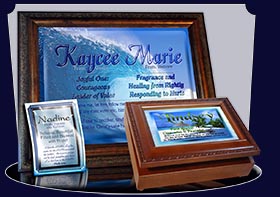 PC-WA09, Name Meaning Card, Wallet Sized, with Bible Verse, personalized, lindsey palm trees vacation beach sand